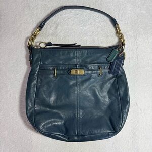 Coach Blue Leather Shoulder Bag